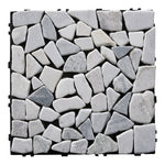 6Pcs Nature Stone Interlocking Deck Tiles Set, LG1490 (Ver.2)