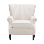 Livingandhome Channel Deep Cushioned Armchair with Nailhead Trim, FA0615