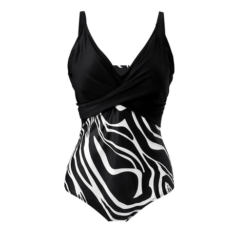 V-Neck One-Piece Swimsuit, CC060016