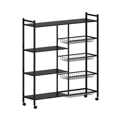Multi-tiered Kitchen Microwave Storage Rack with Wheels, FK320005 (Ver.2)