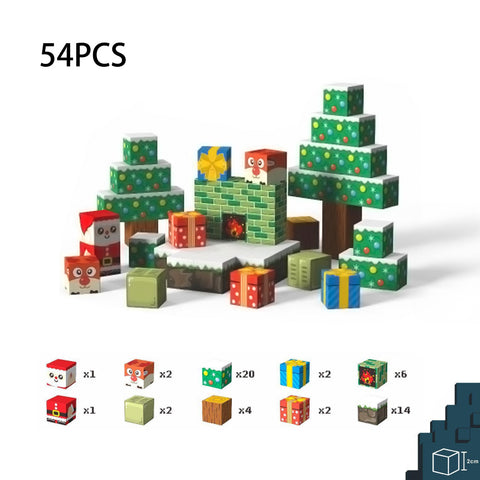 Merry Christmas Theme Children Magnetic Building Blocks Toy Set, TE380022