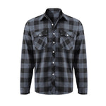 Flannel Plaid Shirt with Turn-Down Collar, MN0067 (Ver.2)