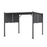 Outdoor Retractable Steel Pergola with Canopy, LG1361LG1362