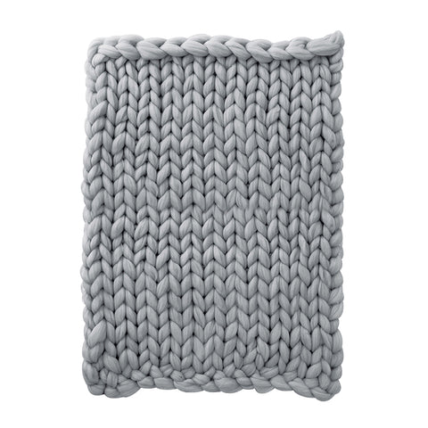 Graue gestrickte Decke 120 x 150 cm, HT070516 (DE)