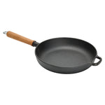 Round Cast Iron Skillet with Removable Wooden Handle, GK190045