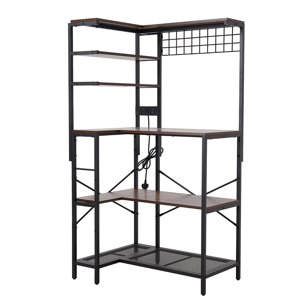 L-Shaped Corner Kitchen Storage Rack with Power Outlets, EK240003 (Ver ...