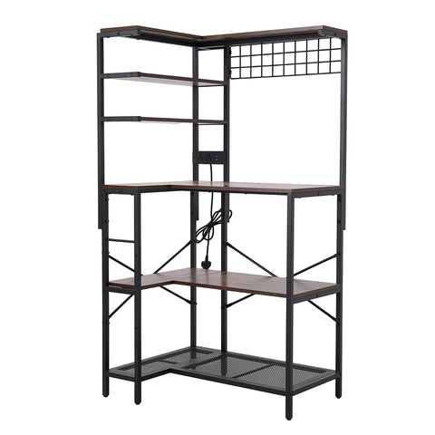 L-Shaped Corner Kitchen Storage Rack with Power Outlets, EK240003 (Ver.2)