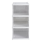 3-stöckiger klappbarer Schuhschrank aus Kunststoff, FL070080 (DE)