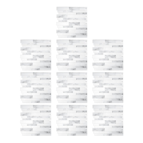 10Pcs Self-Adhesive Marble Pattern Wall Tile Stickers, SW1103