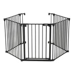 Livingandhome Foldable 5 Panel Metal Pet Playpen, FI0755