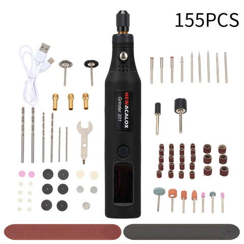 155Pcs 20W Cordless Handheld DIY Rotary Tool Set, GT140041