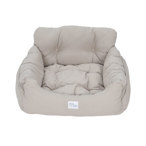 Lifeideas Light Grey Travel Pet Bed with Pockets, WF0147