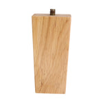 Livingandhome 4er-Set Eckige Möbelfüße aus Holz 10 cm – Stabile Ersatzfüße für Stuhl und Sofa mit Montageplatte [Möbelfuß 4er-Set Holzfarbe 10 cm Eckig Holz Metall mit Montageplatte], FA250007(DE)