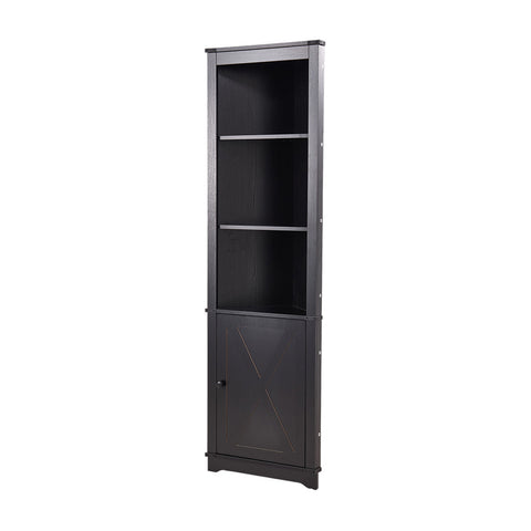 Corner Wine Storage Cabinet with LED Lighting & Remote Control, FD240061 (Ver.2)