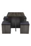 Livingandhome Table and 4 Stools Set, ZH1557ZH1558