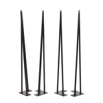 4Pcs Black Non-slip Metal Hairpin Table Legs, PM0342