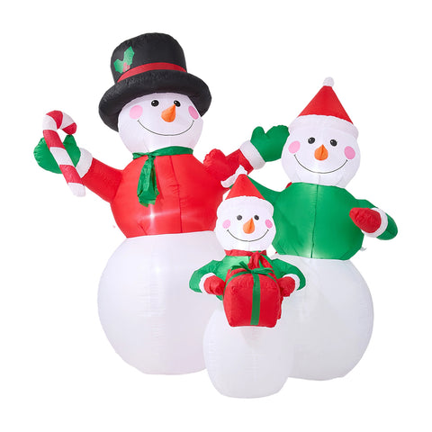6ft Christmas Inflatable Snowman Family Decorations with LED Lights, IF540014