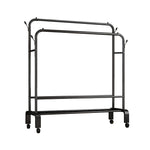Double-Rod Clothes Rack with Wheels, SC1761
