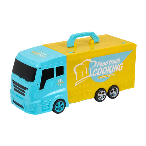 2-in-1 Pretend Play Food Kitchen Truck with Light and Music, TE100004 (Ver.2)