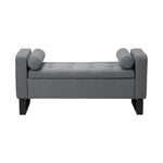 Linen Upholstered Storage Bench, FL050074