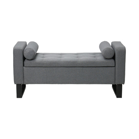 Linen Upholstered Storage Bench, FL050074 (Ver.2)