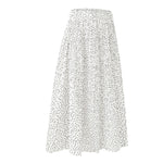 High Waist Pleated Midi Skirt with Elastic Waistband, CC060941 (Ver.2)