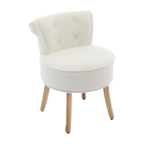 Teddy Fleece Upholstered Dressing Table Stool, FB050006 (Ver.2)