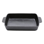 Livingandhome Black Rectangular Cast Iron Baking Pan, WB0042