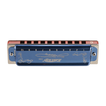 10 Holes C Key Diatonic Blues Harmonica, DF380012 (Ver.2)