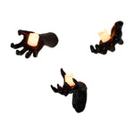 3 Pack Wall-Mounted Creepy Reaching Hands with LED Candles Halloween Decors, IF540087 (Ver.2)