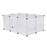 18 Panels Portable Clear Pet Playpen Fence with Door, CT0656