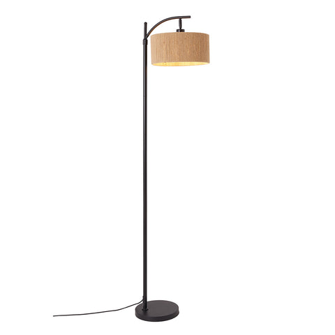 Vintage Rattan Lampshade Floor Lamp, FQ0009