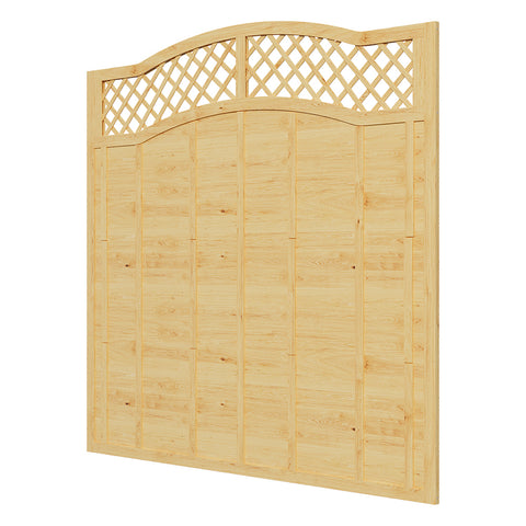 6x6ft Lattice Top Wooden Garden Fence Panel, AI1557 (Ver.2)