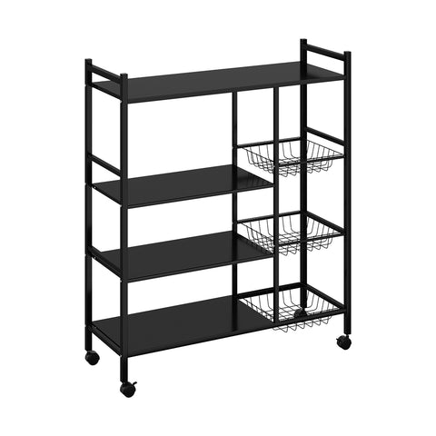 Multi-tiered Kitchen Microwave Storage Rack with Wheels, FK320002 (Ver.2)