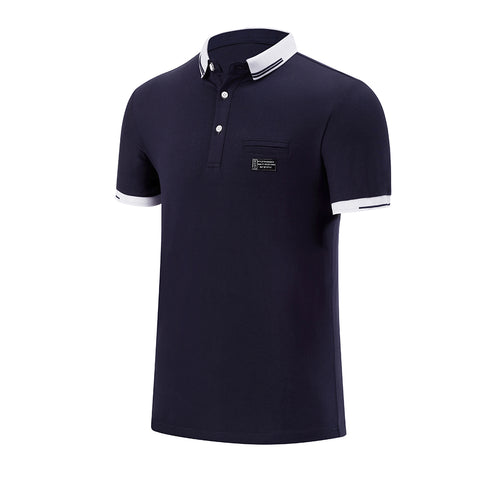 Turn Down Collar Short Sleeve Polo Shirt, CC290046