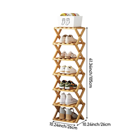 Multi-Layer Foldable Bamboo Shoe Rack, SC2385 (Ver.2)