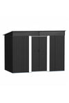 Garden Metal Storage Shed with Lockable Sliding Doors, PM1178PM1179