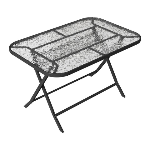 Outdoor Metal Folding Table with Umbrella Hole, LG1575 (Ver.2)