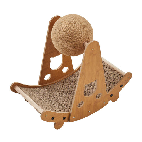 Cat Scratching Board Cardboard Bed with Sisal Ball, CT1075