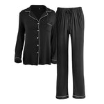 Long Sleeve Camp Collar Loungewear Set, WO0417