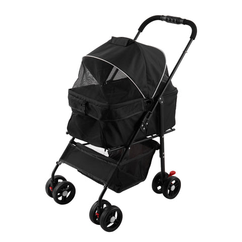 Detachable Pet Stroller with Rain Cover for Cats and Dogs, CW0078