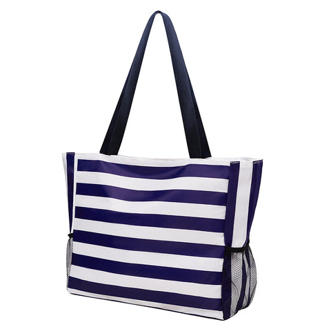Practical Nylon Tote Bag with Side and Front Pockets, CB300091