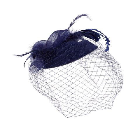 Vintage Feather Veil Fascinator with Headband, CA290041 (Ver.2)