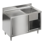 Stainless Steel Commercial Single-bowl Sink with Storage Cabinet, AI1144