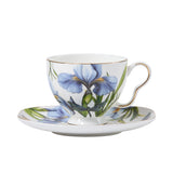 Ceramic Floral Coffee Cup & Saucer Set, HD320134
