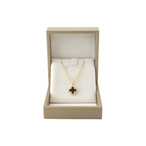 Stylish Reversible Four-leaf Clover Necklace, CA290075