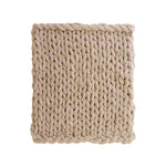 80x100cm Khaki Handwoven Chenille Chunky Knit Throw Blanket, SC0382 (Ver.2)