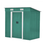 4x6FT Metal Garden Storage Shed with Sliding Door, GS010025GS010026