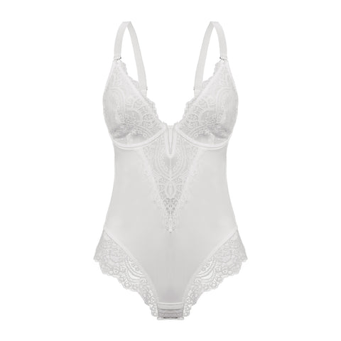 Lace Tummy Control Body Shaper Bodysuit with Adjustable Straps, CC060627 (Ver.2)