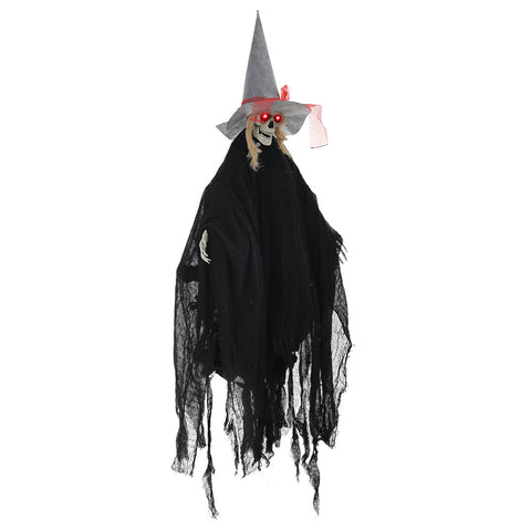 Livingandhome Halloween Voice-Activated Hanging Witch, SC1467